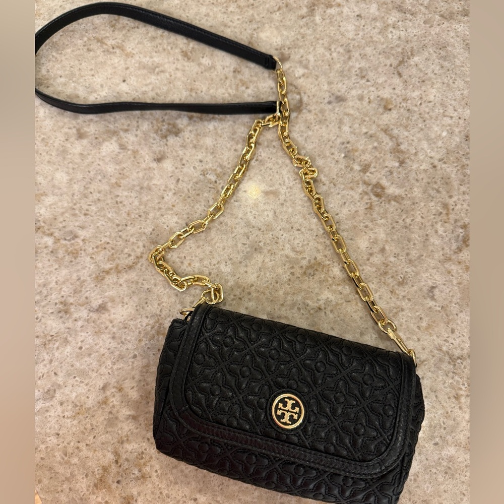 Tory‎ Burch Bryant Quilted Black Crossbody Small Handbag